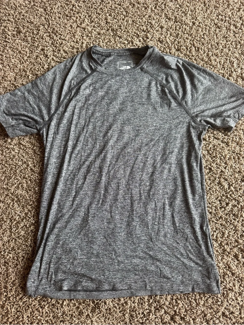 Northface Men's Gray Heather Performance Short-Sleeve Shirt